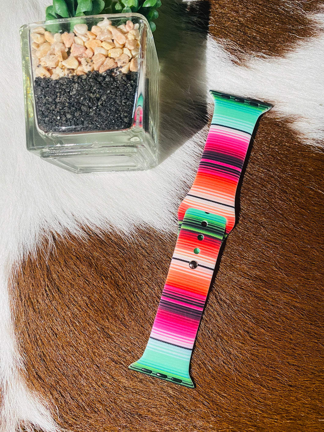 Neon serape Apple Watch band