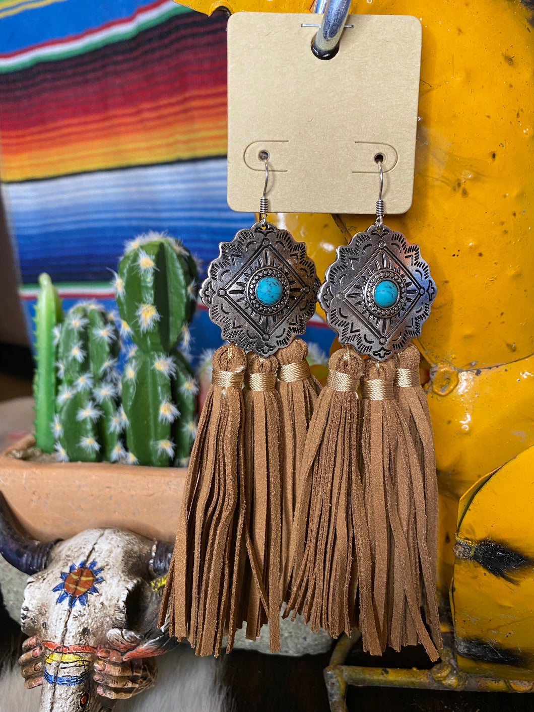 Western fringe earrings